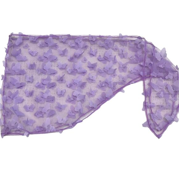 sheer mesh butterfly applique sarong swim cover side tie skirt SK 3004 - Picture 8 of 9